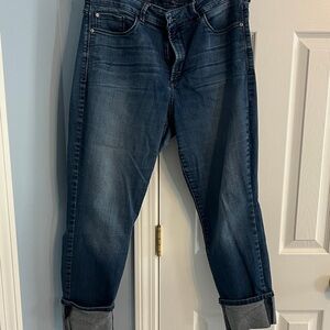 NYDJ Women's Boyfriend Jeans - Dark Indigo Blue